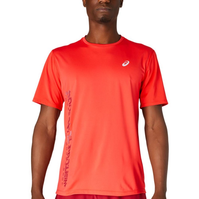 Camiseta Asics Run SS Top Electric Red Burgundy Camiseta Asics Run SS Top Electric Red Burgundy