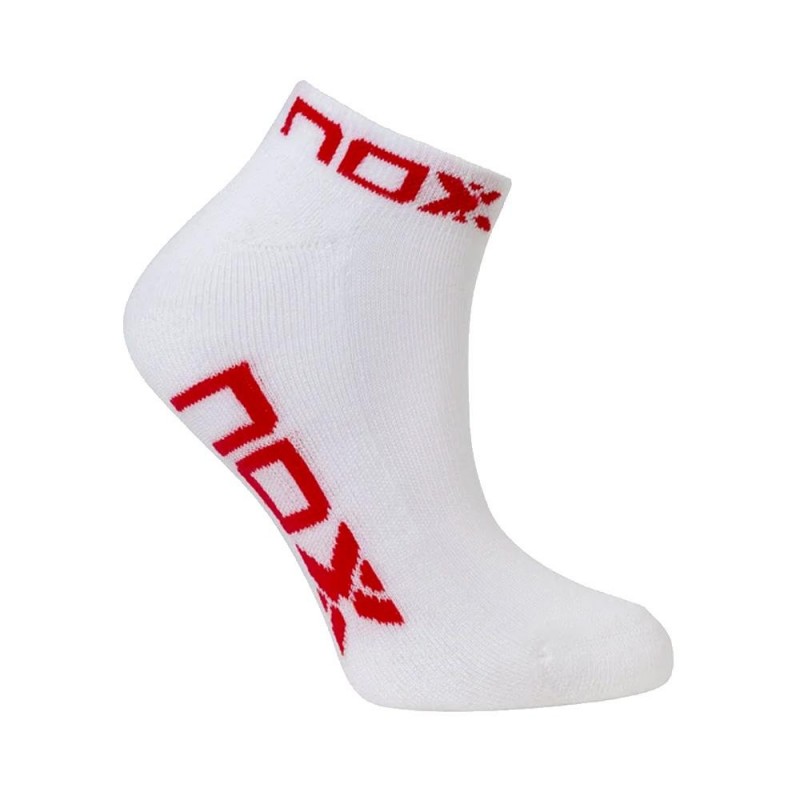 Calcetines Nox Tobilleros W Blancos Logo Rojo Calcetines Nox Tobilleros W Blancos Logo Rojo