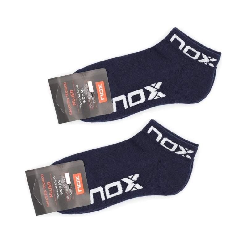 Calcetines Nox Tobilleros W Azul Marino Logo Blanco Calcetines Nox Tobilleros W Azul Marino Logo Blanco