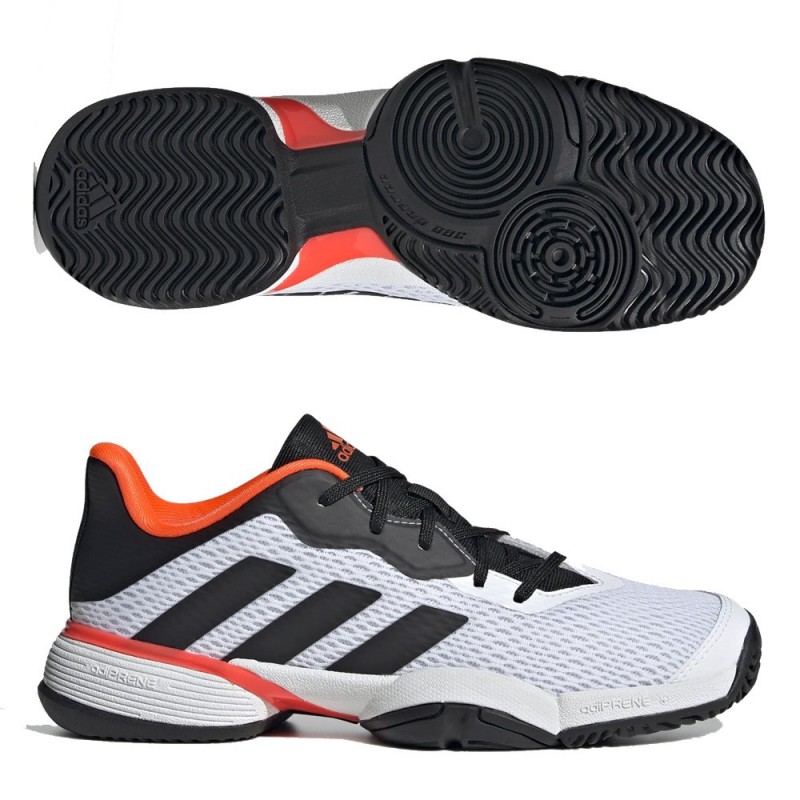 Chaussures Adidas Barricade JR Blanc Noir Solaire Rouge 2022