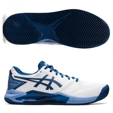 Asics Gel Challenger 13 TERRE BATTUE Blanc Indigo Bleu