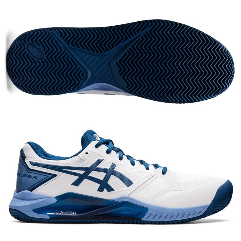 Asics Gel Challenger 13 TERRE BATTUE Blanc Indigo Bleu Asics Gel Challenger 13 TERRE BATTUE Blanc Indigo Bleu