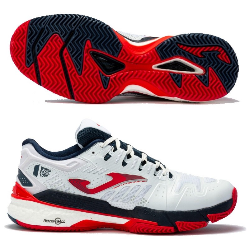Chaussures Joma T.SLAM MEN 2202 Blanc Marine Chaussures Joma T.SLAM MEN 2202 Blanc Marine