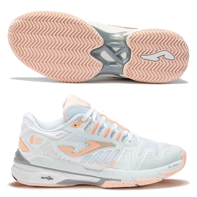 Chaussures Joma T.SLAM LADY 2207 Blanc Rose Clair Chaussures Joma T.SLAM LADY 2207 Blanc Rose Clair
