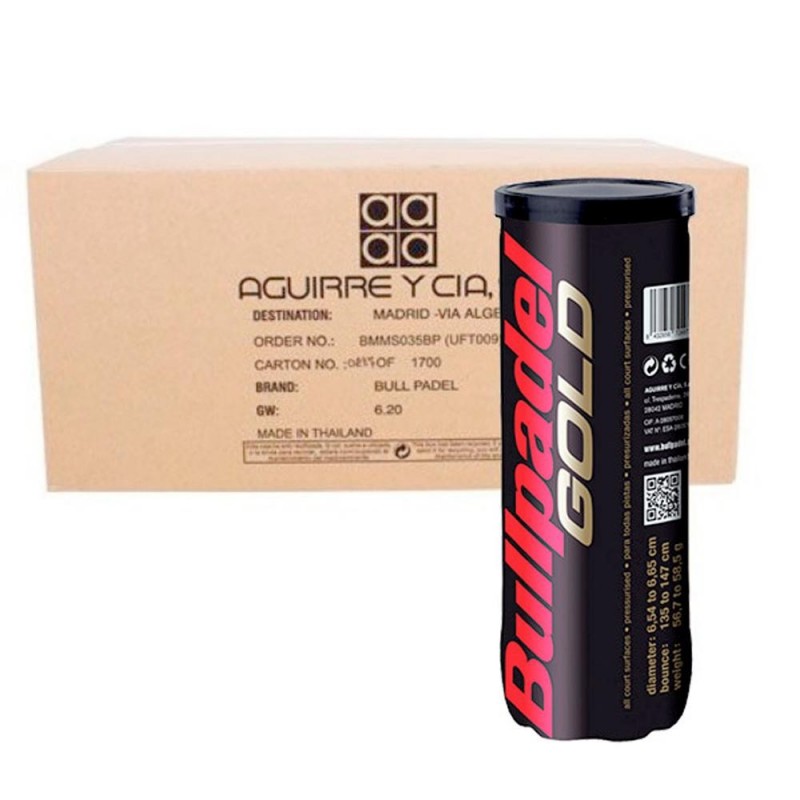 Carton Balles Bullpadel Gold 24 x 3 Carton Balles Bullpadel Gold 24 x 3