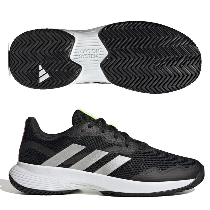 Chaussures Adidas Courtjam Control M core noir argent blanc 2022 Chaussures Adidas Courtjam Control M core noir argent blanc 2022