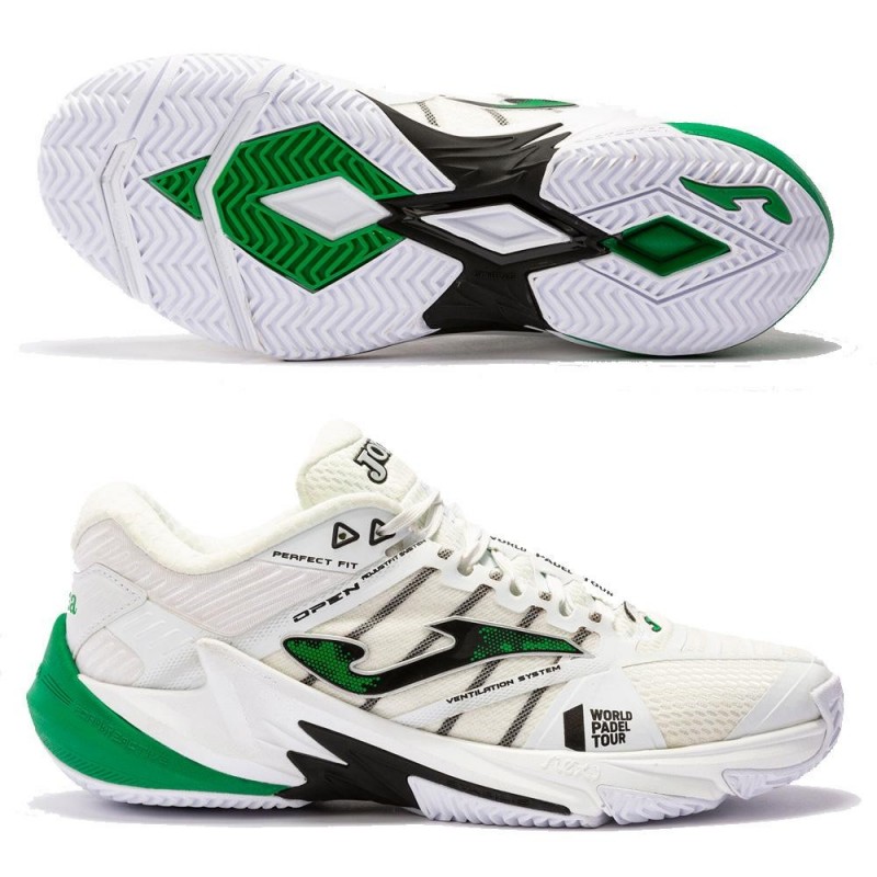Chaussures Joma T.OPEN MEN 2202 blanc vert Chaussures Joma T.OPEN MEN 2202 blanc vert