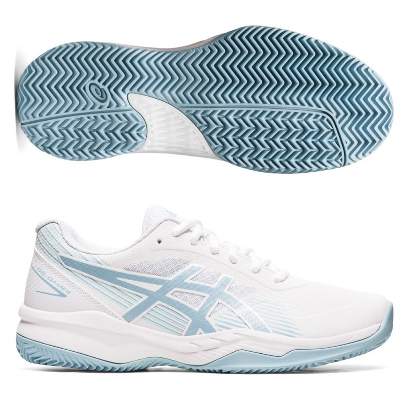 Asics Gel Game 8 Clay white smoke blue Asics Gel Game 8 Clay white smoke blue