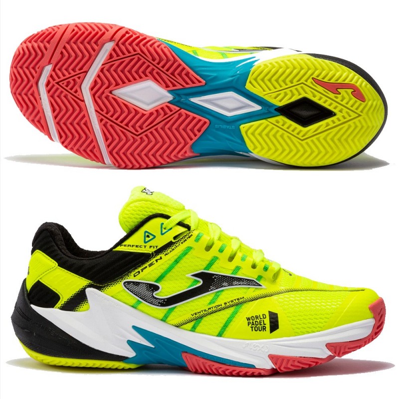 Chaussures Joma T.OPEN 2209 Jaune Fluo Noir Chaussures Joma T.OPEN 2209 Jaune Fluo Noir