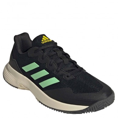 Chaussures Adidas GameCourt 2 M core noir faisceau vert jaune 2022