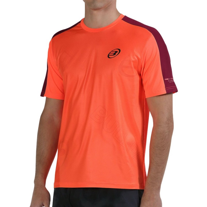 T-shirt Bullpadel Mitad corail fluo