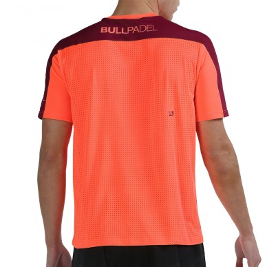 T-shirt Bullpadel Mitad corail fluo