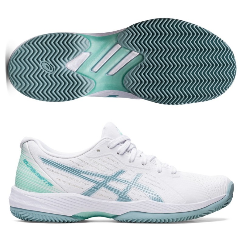 Asics Solution Swift FF Clay white smoke blue Asics Solution Swift FF Clay white smoke blue