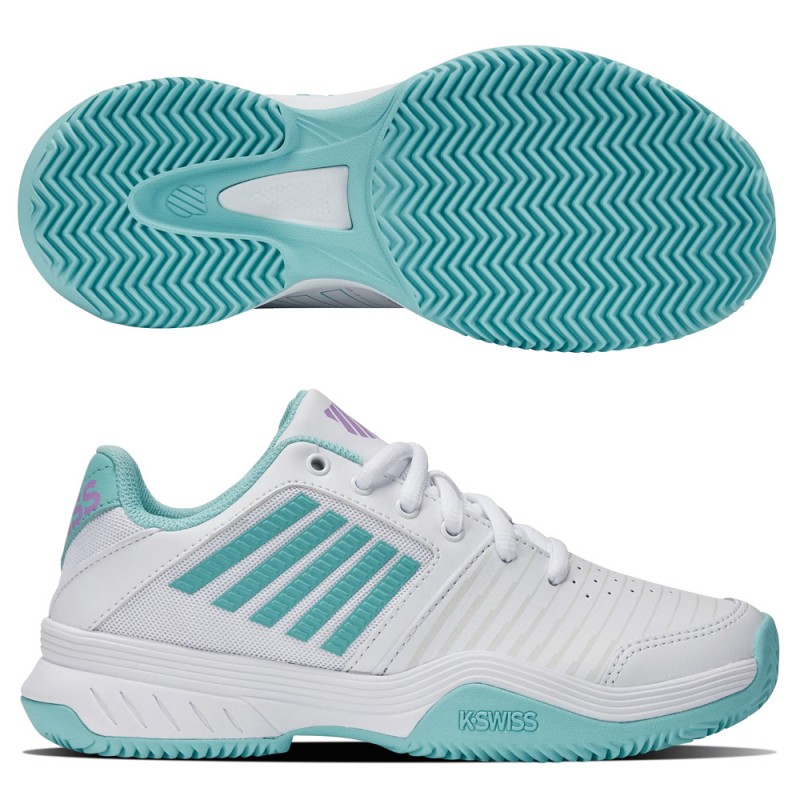 Chaussures Kswiss Court Express HB white angel blue Chaussures Kswiss Court Express HB white angel blue
