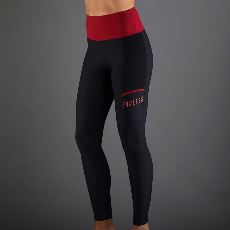 Collant Endless Fit Pocket Noir Vin Collant Endless Fit Pocket Noir Vin