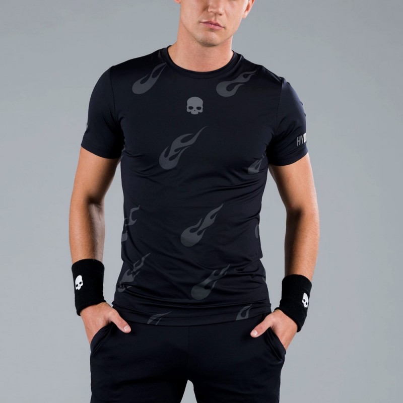 T-shirt noir Hydrogen Flames Tech Tee T-shirt noir Hydrogen Flames Tech Tee