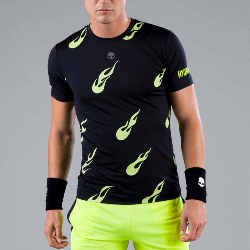 T-shirt Hydrogen Fraquettes Tech Tee noir jaune fluo T-shirt Hydrogen Fraquettes Tech Tee noir jaune fluo