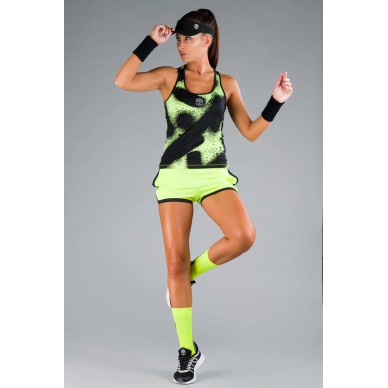 Hydrogen Spray Tank Top jaune fluo