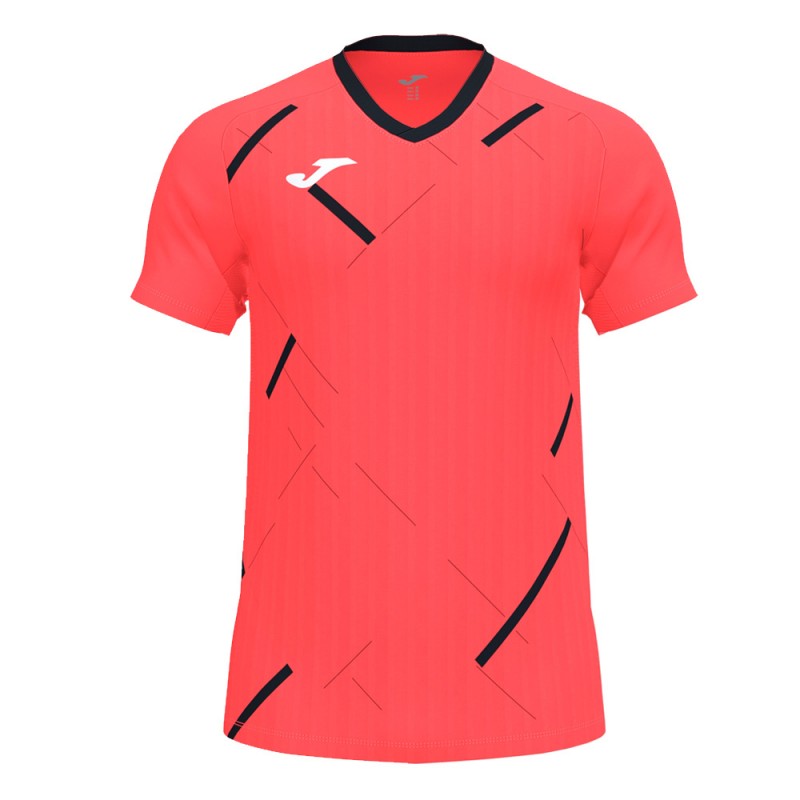 T-shirt Joma Tiger III corail noir T-shirt Joma Tiger III corail noir