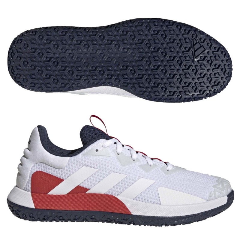 Adidas SoleMatch Control M OC Chaussures Blanc Rouge