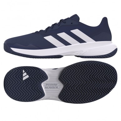 Chaussures Adidas Courtjam Control M Bleu Marine Blanc