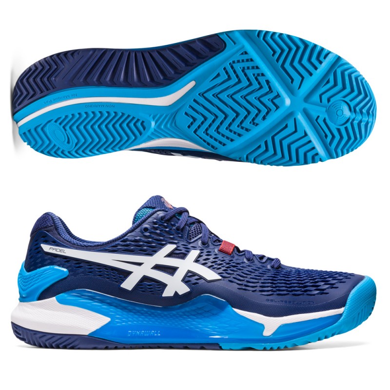 Chaussures Asics Gel Resolution 9 Padel indigo blue white Chaussures Asics Gel Resolution 9 Padel indigo blue white