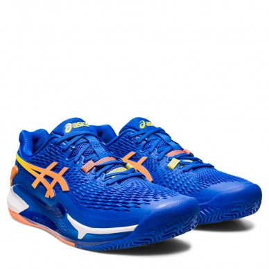 Asics Gel Resolution 9 Clay thon bleu soleil pêche