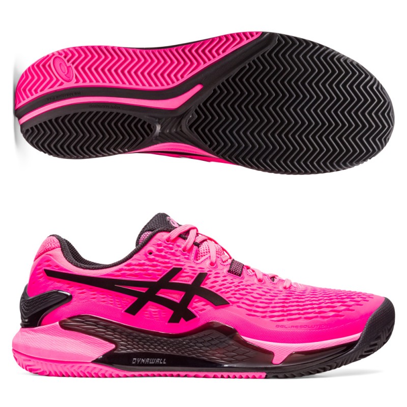Asics Gel Resolution 9 Clay hot pink black Asics Gel Resolution 9 Clay hot pink black