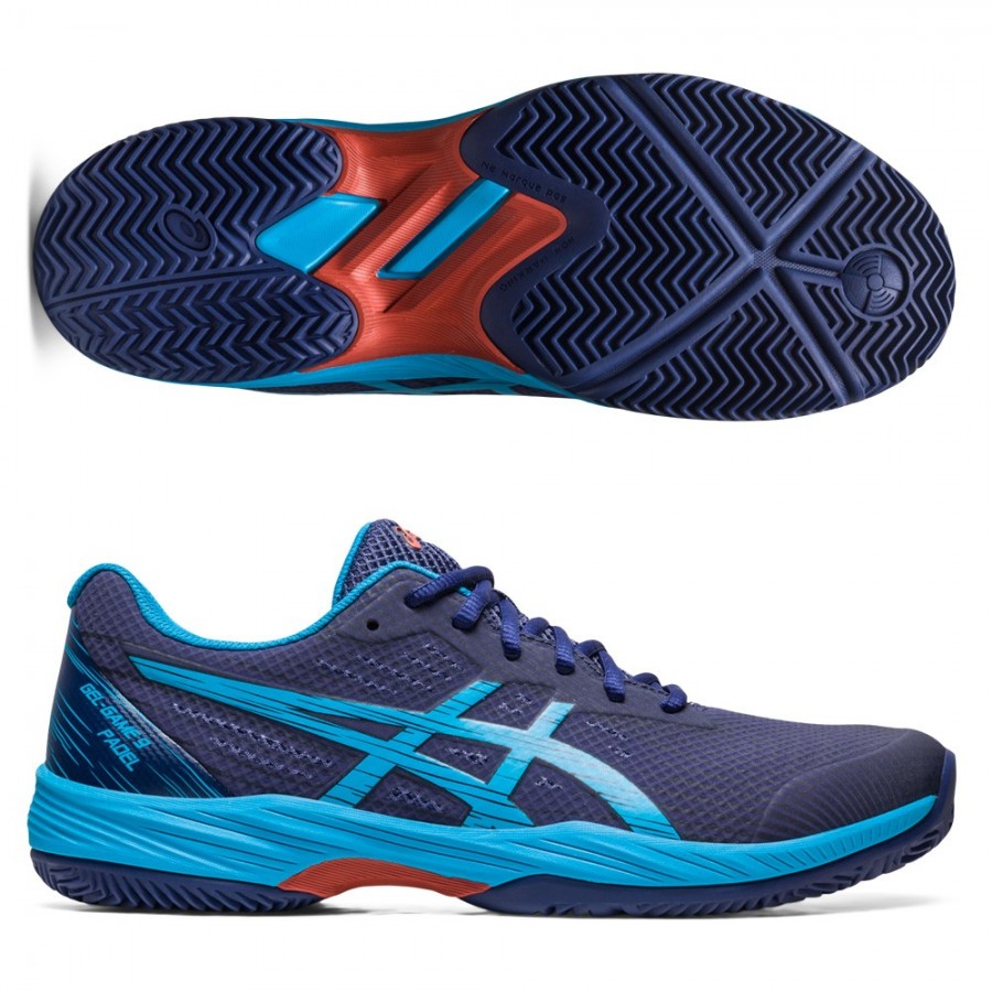 Chaussures Asics Gel Game 9 Homme Blanc/Bleu - Sports Raquettes