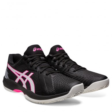 Asics Solution Swift FF Clay black hot pink