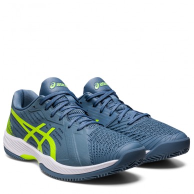 Asics Solution Swift FF Clay steel blue hazard green