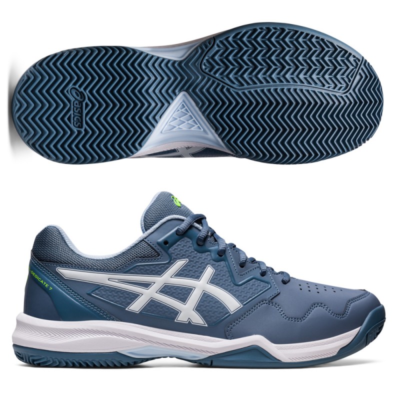 Asics Gel Dedicate 7 Clay steel blue white Asics Gel Dedicate 7 Clay steel blue white