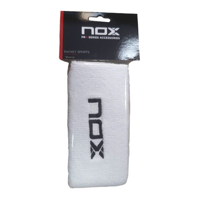 Poignets Nox longs blancs avec logo noir Poignets Nox longs blancs avec logo noir