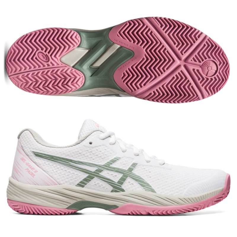 Asics Gel Game 9 Padel white slate grey Asics Gel Game 9 Padel white slate grey