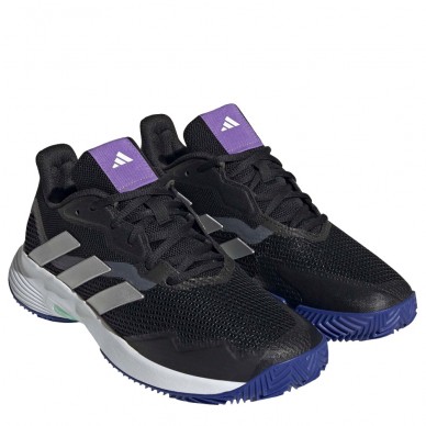 Chaussures padel Adidas Courtjam Control W Clay core noir argent