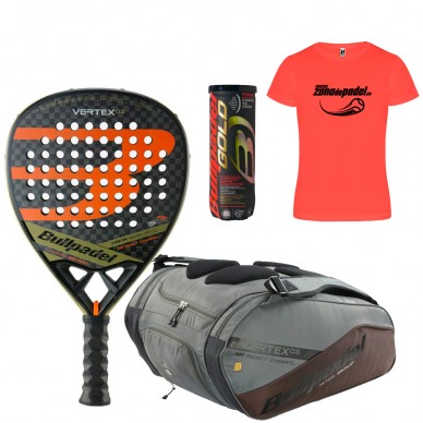 Pack Bullpadel Vertex 03 2023 + Sac de padel + Balles + T-shirt