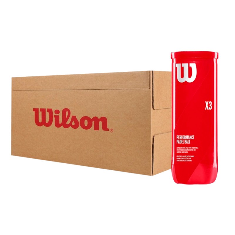 Carton Balles Wilson Performance Padel Balles 24 x 3