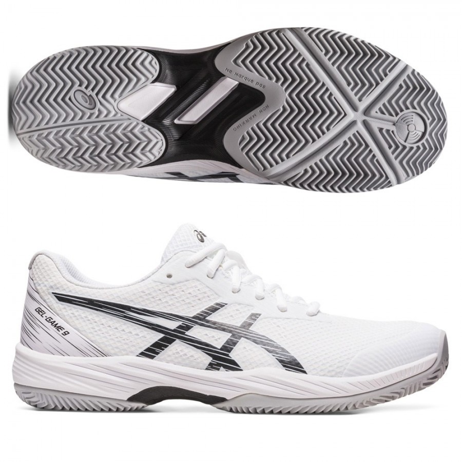 Chaussures Asics Gel Game 9 Padel blanc noir - Zona de Padel