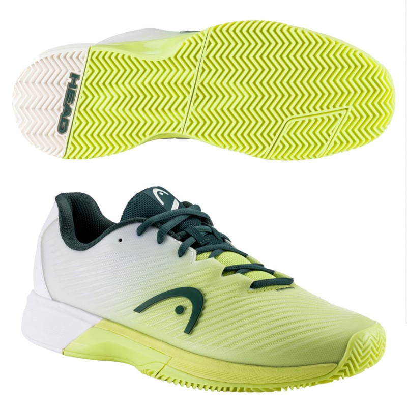 Chaussures Head Revolt Pro 4.0 Clay light green white 2023 Chaussures Head Revolt Pro 4.0 Clay light green white 2023