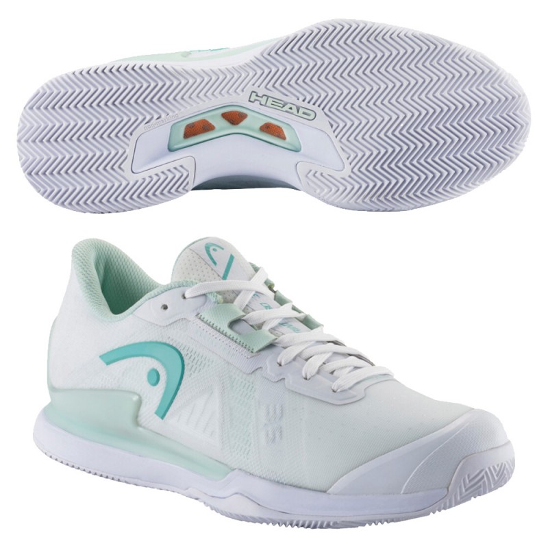 Chaussures Head Sprint Pro 3.5 Clay white aqua 2023