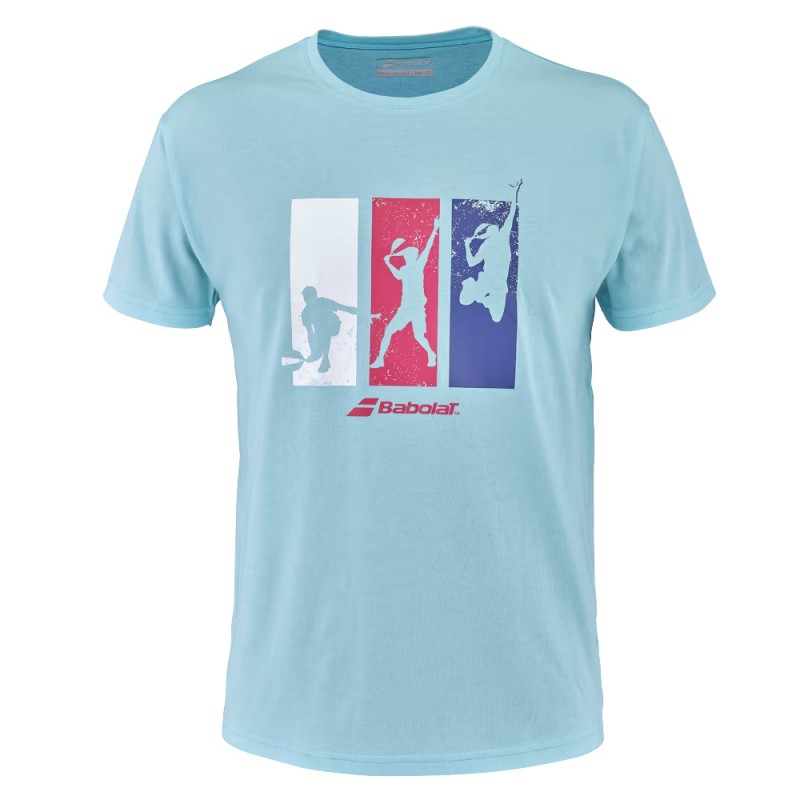 T-shirt Babolat Padel Cotton Tee Homme bleu T-shirt Babolat Padel Cotton Tee Homme bleu