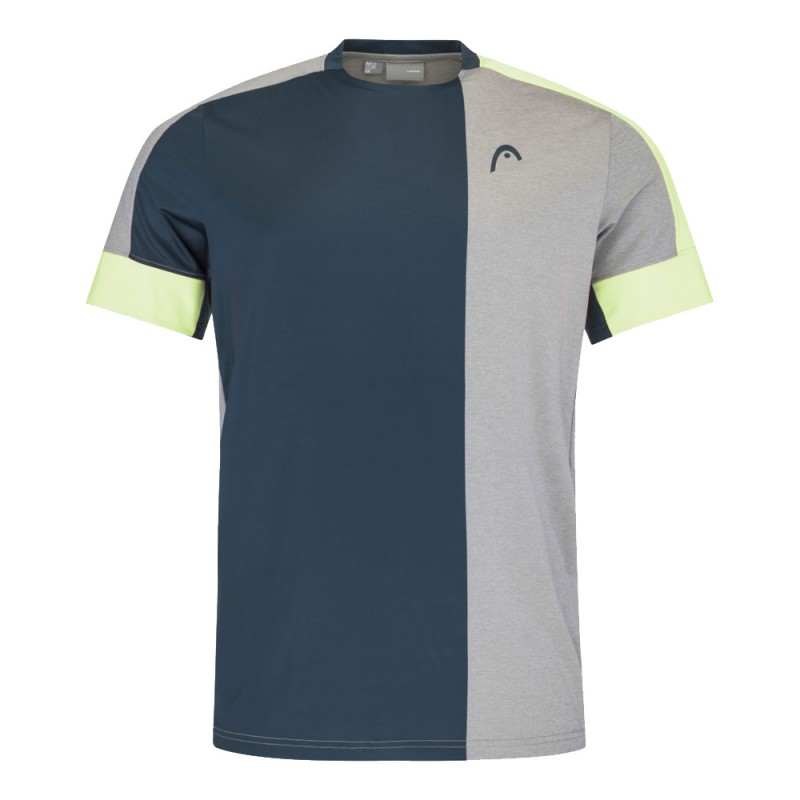 T-shirt Head Padel Tech grey light green T-shirt Head Padel Tech grey light green