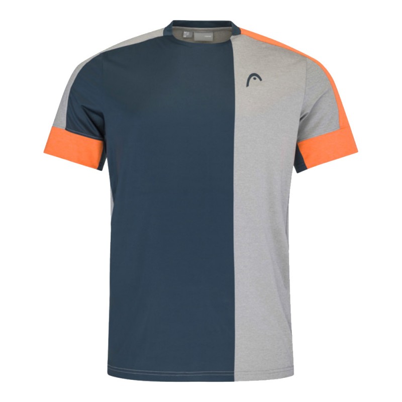Camiseta Head Padel Tech grey orange Camiseta Head Padel Tech grey orange