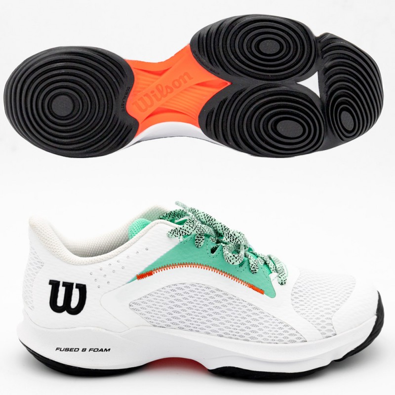 Chaussures Wilson Hurakn 2.0 W white biscay green 2023 Chaussures Wilson Hurakn 2.0 W white biscay green 2023