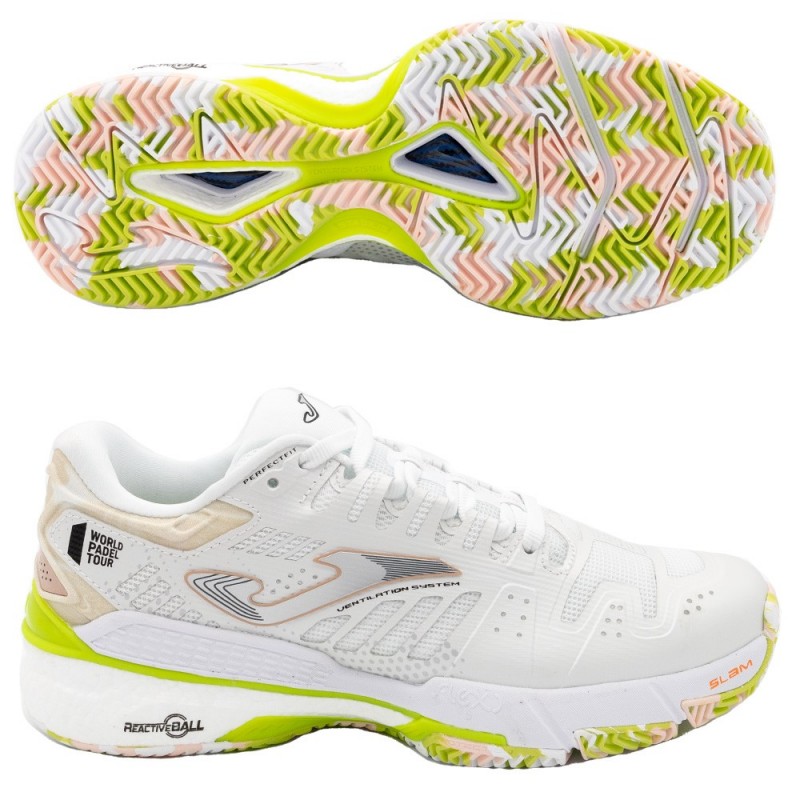 Chaussures Joma T.SLAM LADY 2302 running blanc rose 2023 Chaussures Joma T.SLAM LADY 2302 running blanc rose 2023
