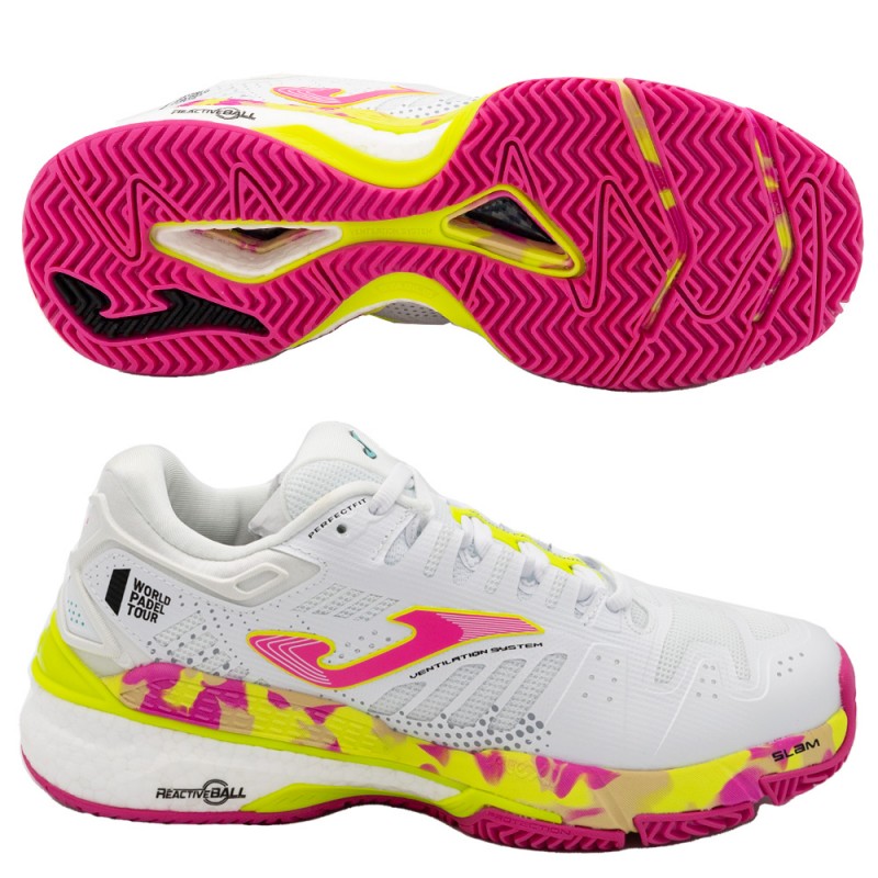 Chaussures Joma T.SLAM LADY 2202 blanc fuchsia Chaussures Joma T.SLAM LADY 2202 blanc fuchsia