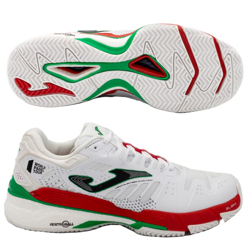 Chaussures Joma T.SLAM MEN 2202 Blanc Rouge Chaussures Joma T.SLAM MEN 2202 Blanc Rouge