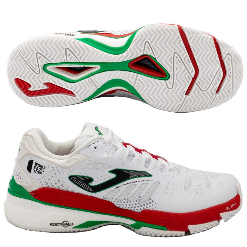 Chaussures Joma T.SLAM MEN 2202 Blanc Rouge