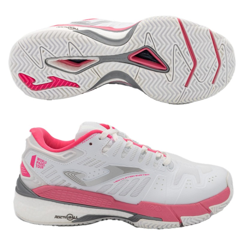 Chaussures Joma T.SLAM LADY 2202 blanc rose