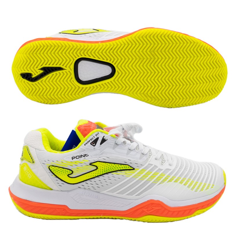 Chaussures Joma Point 2102 Blanc Orange Fluo Chaussures Joma Point 2102 Blanc Orange Fluo